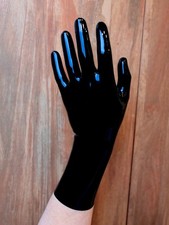 Latex Gloves SIZE XS, short, color black, in 0.4m thickness, unisex, rubber