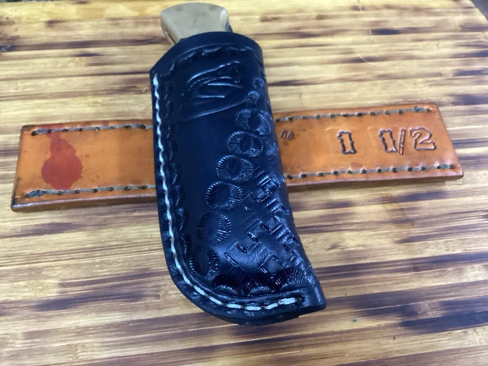 Leather Folding Pocket Knife Clip Sheath Buck 110 Size (Sheath Only) - Image 2 of 4
