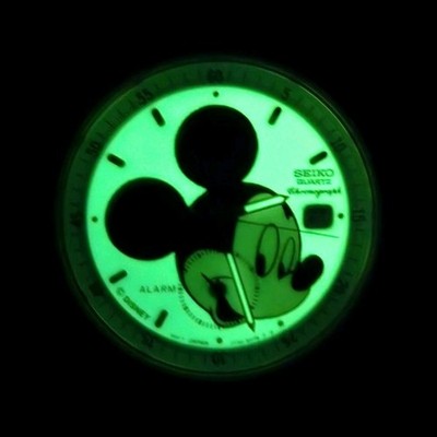 Collectors Seiko Quartz Chronograph Disney Mickey Mouse Leather Watch