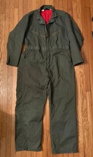 Vintage Big Smith Mens Large 44M Insulated Green Quilted Lined Coveralls