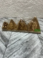 Vintage Egyptian pyramids and Sphinx collectible souvenir four piece NEW
