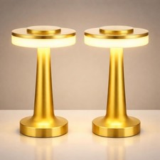 Cordless LED Table Lamp Touch Dimmable Rechargeable 3 Color Night Light 2 Pack
