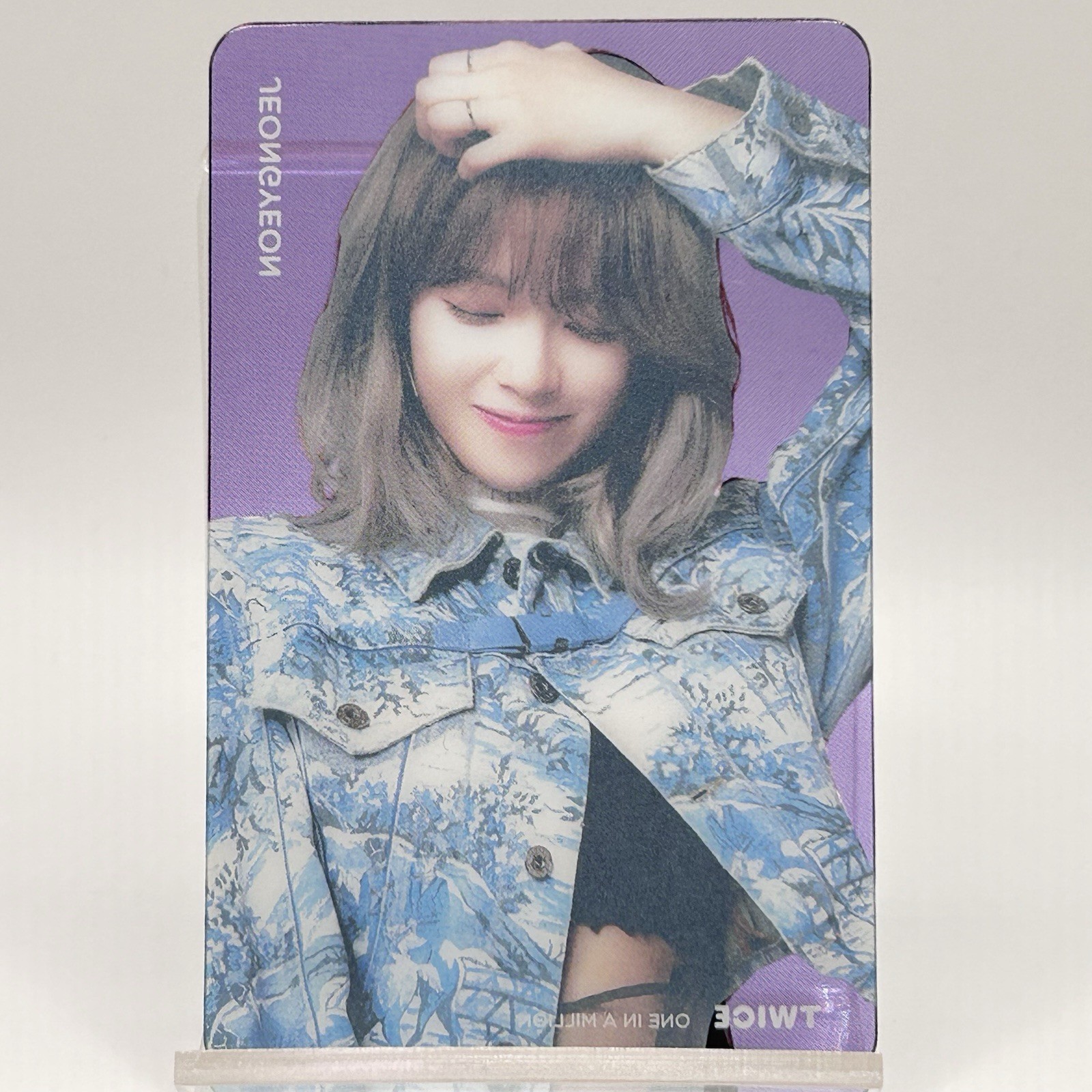TWICE JEONGYEON Photo Clear Card Cute Very Rare Japan Limited