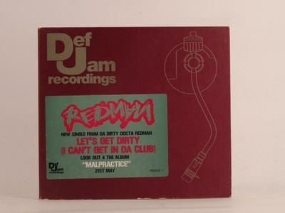 REDMAN FT DK KOOL LET'S GET DIRTY (K37) 3 Track CD Single including Picture Slee