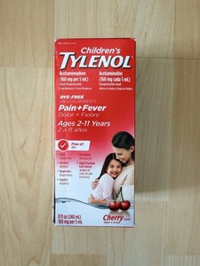 Tylenol Children's Dye-Free Liquid 8 oz Cherry Flavor. Exp 8/27. BNIB