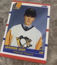 Score Jaromir Jagr Rookie 1990 Pittsburg Pirates Card NM. rookie card picture