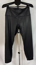 Lululemon Align High-Rise Ribbed Pant 25" Shine Radiate Foil Black Night Size 12