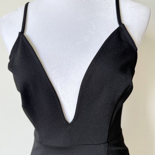TOBI Deep V Plunge Backless Black Mini Dress—SZ. Small - Picture 2 of 11