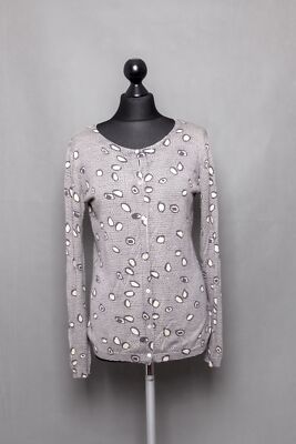 2weihundert Damen Cardigan Strickjacke L grau dunkelgrau Knopf