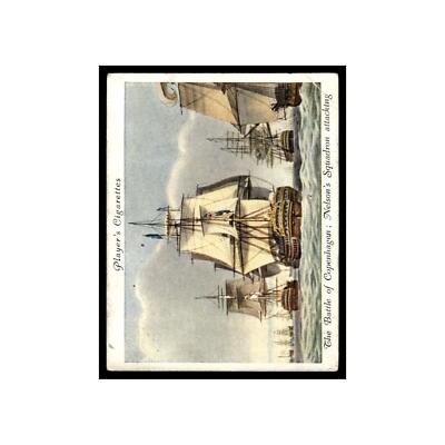 Battle of Copenhagen 1936 Players Cigarettes Old Naval Prints #8 VG