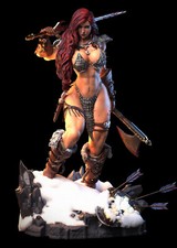 Red Sonja standing Resin Sculpture Statue Mod...