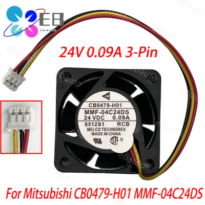 For CB0479-H01 MMF-04C24DS Mitsubishi Drive Fan 40*15mm 24V 0.09A 3-Pin 3-line