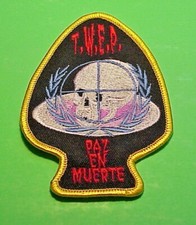 TWEP  TERMINATE WITH EXTREME PREJUDICE  SNIPER  3 1/2"  POLICE PATCH