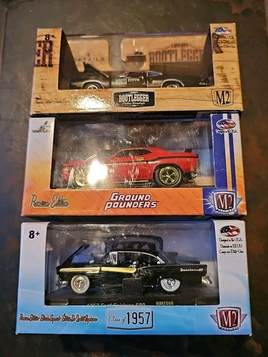 M2 LOT, 1970 Dodge Super Bee, 1957 Ford Fairline 500, 1970 Dodge Challenger R/T