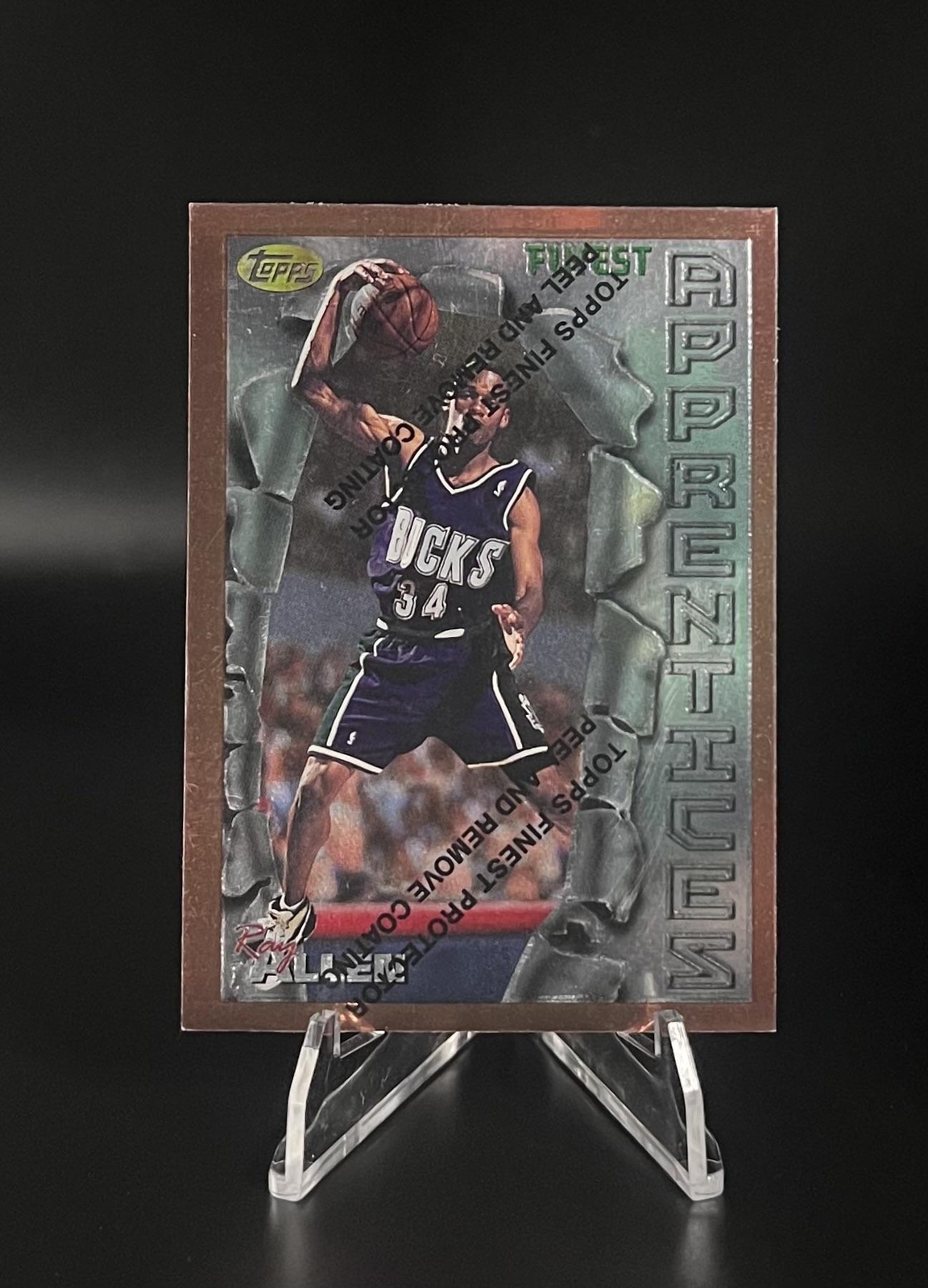 1996-97 Finest #22 - Ray Allen Rookie Apprentices with Coating RC