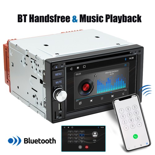 2 DIN 6.2" Carplay & Android Auto CD DVD Player FM AM RDS Stereo Head Unit Radio - Picture 7 of 15