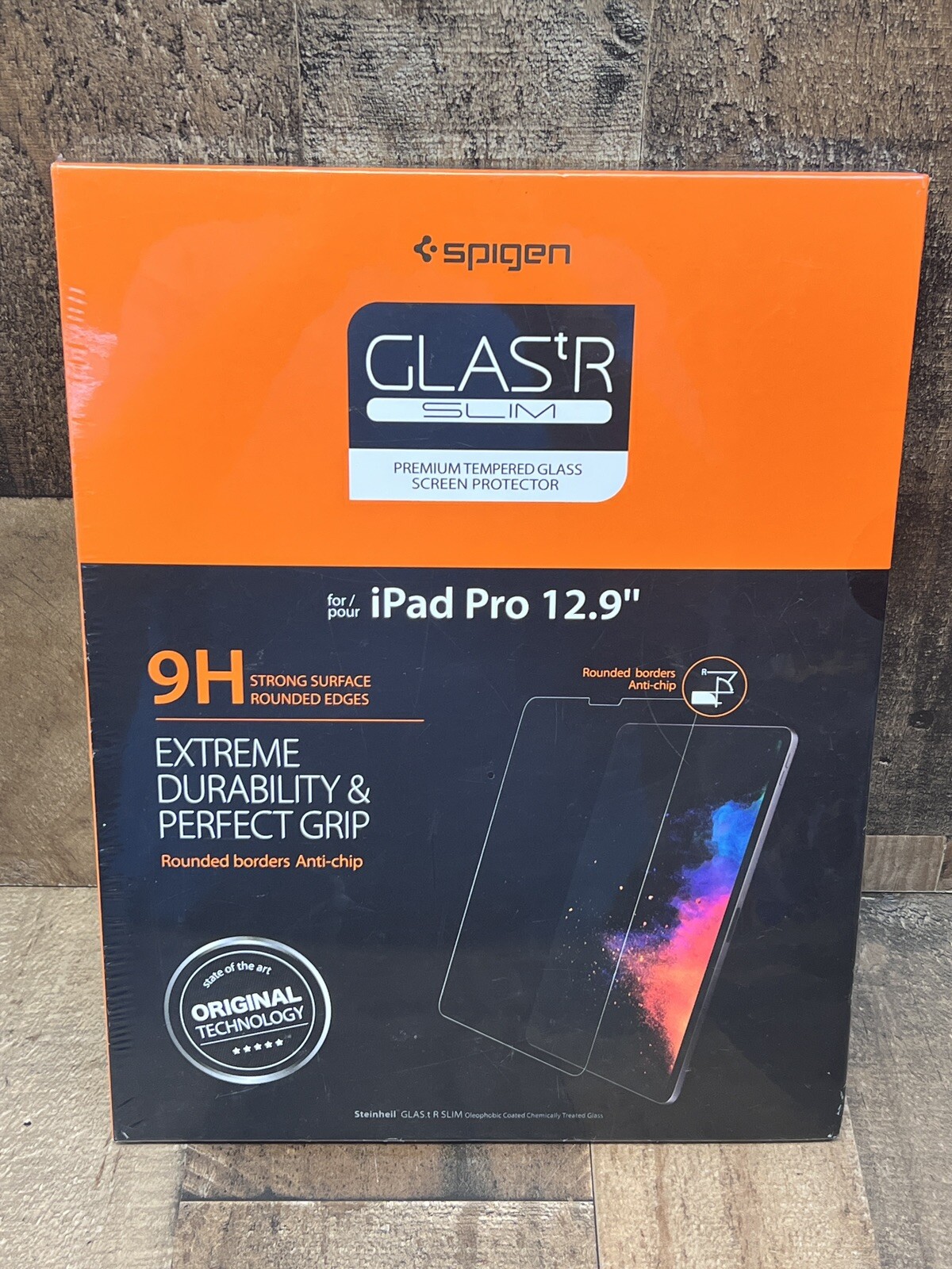 iPad Pro 12.9 in | Spigen [ Glas.tR Slim ] Slim Sensor Opening Screen Protector-image