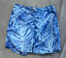 Speedo TurboDri Kalo Palms Mens XXL Board Shorts Swim Ocean Surf Blue Liner