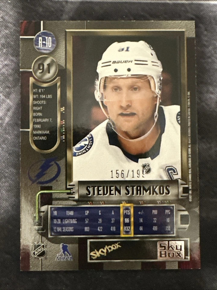 2020-21 Sky Box Metal Universe Retro R10 Steven Stamkos Tampa Bay Lightning - Image 2 of 3