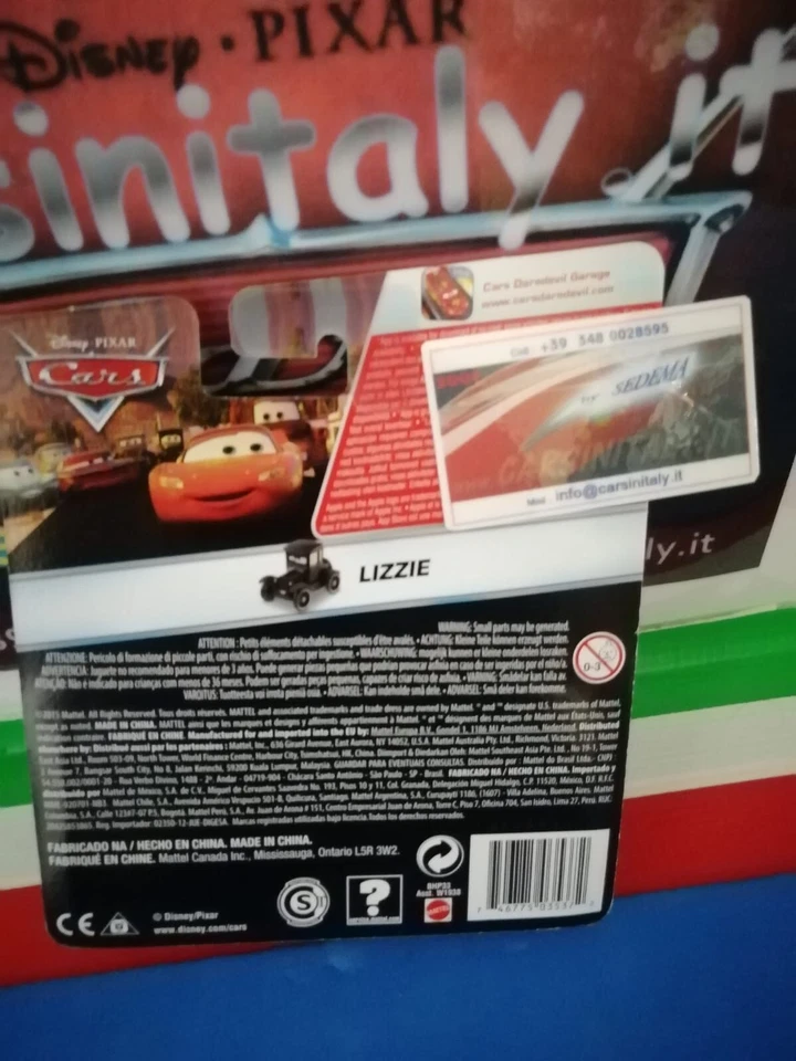 Lizzie  Cars 1  - Serie Radiator Springs 2015  Blister Mattel 1/55 n.19/19 metal - Immagine 2 di 3