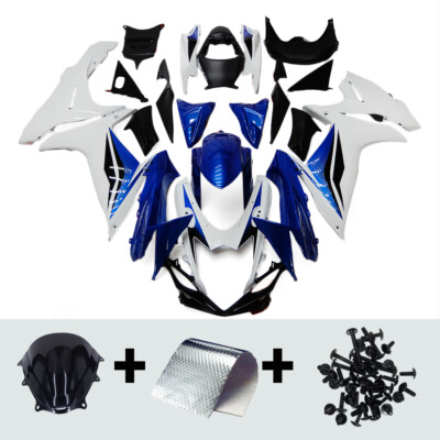 Injection Blue White Fairing Kit for 2011-2023 Suzuki GSXR600 GSXR750 Bodywork