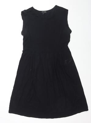 The White Company Damen Etuikleid schwarz Baumwollmischung Größe L