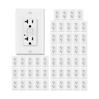 #ad ELECTECK 50 Pack GFCI Outlets 20 Amp Non Tamper Resistant Decor GFI Recepta... $328.59