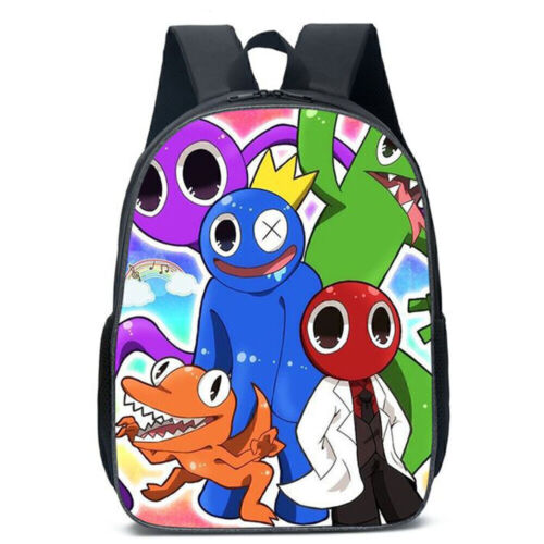 Rainbow Friends Childs School Bags Childiren Boys Student Backpack Gifts Travel - Picture 3 of 14