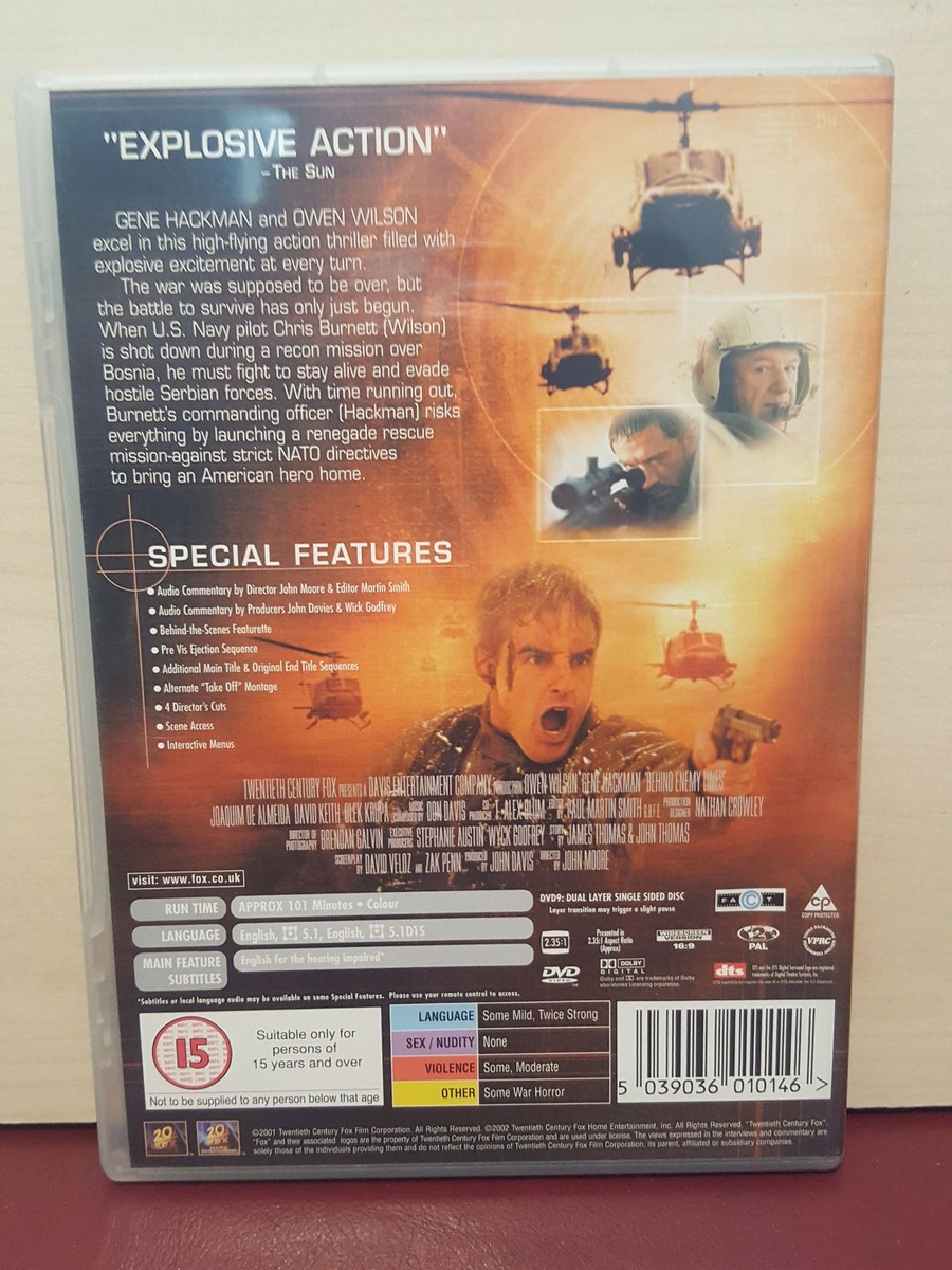 Behind Enemy Lines - Owen Wilson - Gene Hackman - Region 2 DVD