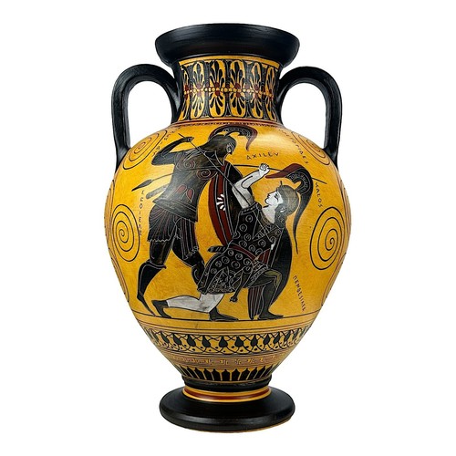 Amphora Achilles slaying Penthesilea Ancient Greek Vase Pottery Museum Copy 530 - 第 1/9 張圖片