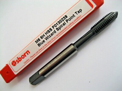 SPIRALSPITZENGEWINDEBOHRER M6 x 1,0 BLAU WIZARD HSS ISO OSBORN EUROPA WERKZEUG F0130239 P94