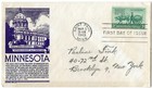 5 '49 FDCs MN Territory Cent., Washington & Lee U.,  Annapolis, 6c Airmail (2) — photo 1