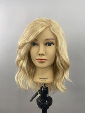 Mannequin head Sandybell, light blonde hair, 12 inches human hair