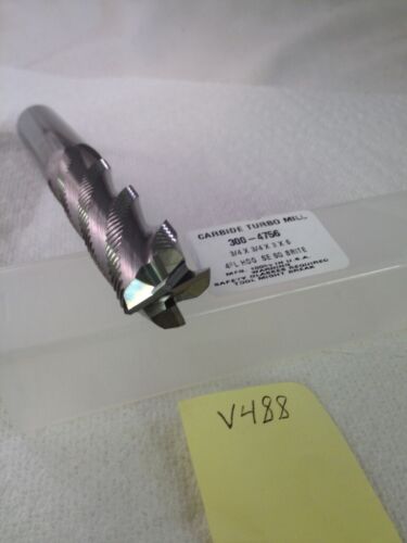 FRESA TERMINALE IN CARBURO PER SGROSSATURA MAIALE DIAMETRO 3/4" 300-4756. 4 FL. LOC USA 3" -v488- - Foto 2 di 4