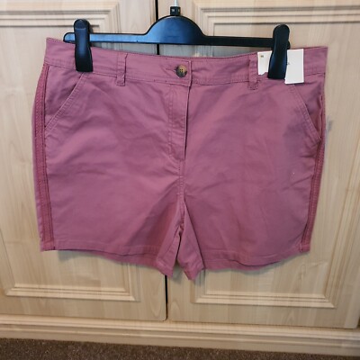 BNWT Matalan / Papaya Pink Cotton Shorts with Stretch Size 16
