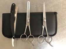 6.5" Professional Salon Hair Cutting Scissors Thinner Barber Shears Razor Kit