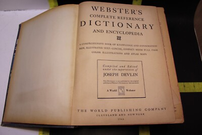 Webster s Complete Reference Dictionary and Encyclopedia  1946 -Cleveland & NY