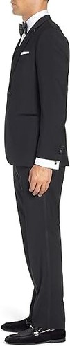 Adam Baker Men's Slim Fit Black Two-Piece Formal Tuxedo Suit 40R w/ Defect - Picture 3 of 7