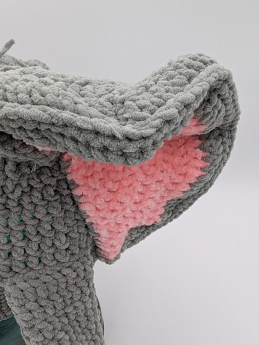Knottie Hooks Handmade Crochet Elephant Hat with Pop-up Ears - Youth - Picture 11 of 16
