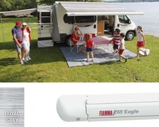 Fiamma F65 Eagle Ducato 369 Motorhome Awning Polar White Royal Grey Fabric