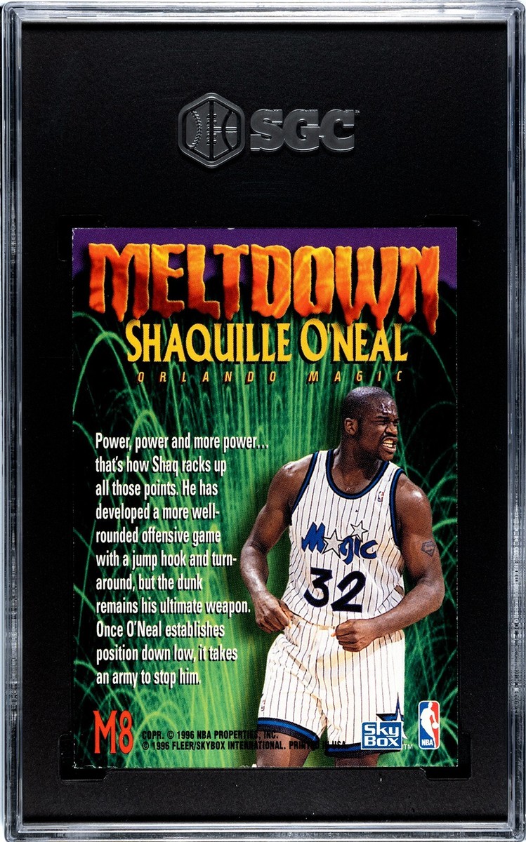 Shaquille O'Neal 1995-96 Skybox Premium Meltdown Card #M8- SGC