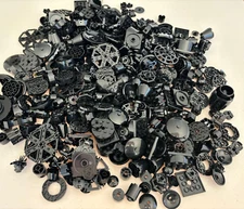 SHIPS FREE!! LEGO LOT of 100 BLACK Round Brick Plate Mixed Parts Star Wars etc