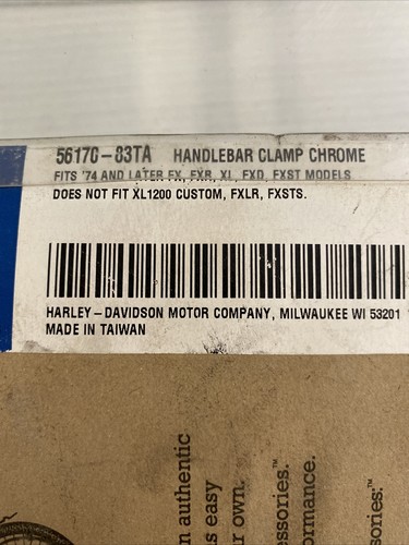 Handlebar Clamp Chrome Oem Nos 56170-83TA NEW! - Imagen 2 de 6