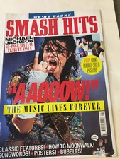 MICHAEL JACKSON 2009 UK 'Smash HIts' Tribute Magazine & Poster