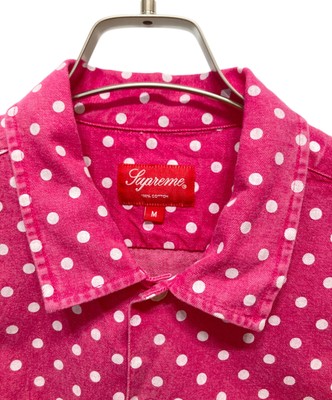 SUPREME Polka Dot Denim Shirt Size: M Pink Men | eBay 