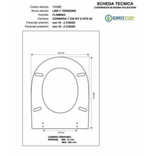 Copriwater Flaminia  LINK I.VERS. BIANCO Cerniera Cromo-Sedile-Asse Wc