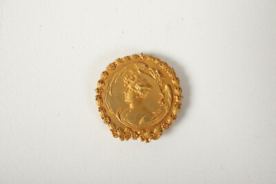 Gilted Fancy Buckle (B6B) Victorian Man Framed w/Eagle (JSF6) Golden Wreath