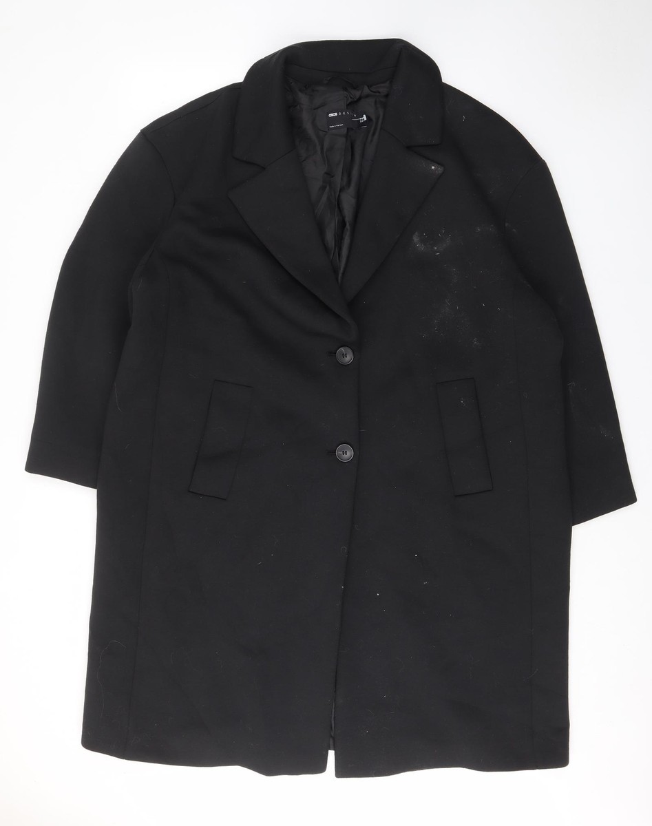 Wool Coat Asos Womens Coats ASOS DESIGN Wool Blend Textured Jacket