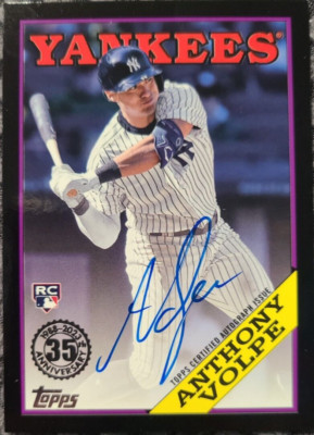 店舗用品 Volpe Anthony Volpe 2023 Topps 1988 Topps Rookie Black Auto RC /199 SP