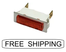 (1x) Solico - Amber - Rectangular Incandescent Indicator Light - .250" QC